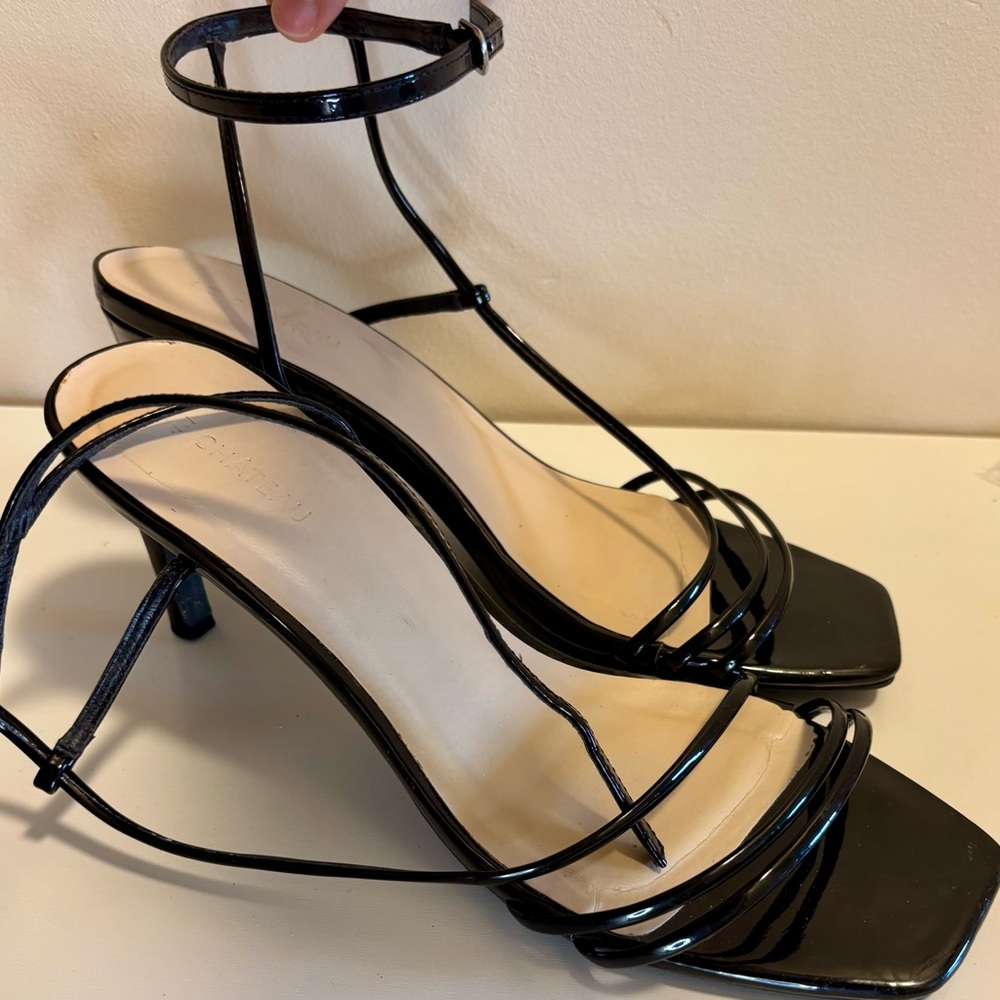 Elegant Black Strappy Heels
